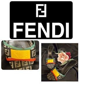Fendi monogram mule slides 💯 Authentic